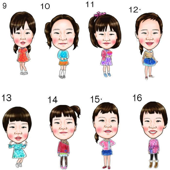 似顔絵制作 似顔絵【子供似顔絵】プレゼント A4サイズ お祝い 誕生日