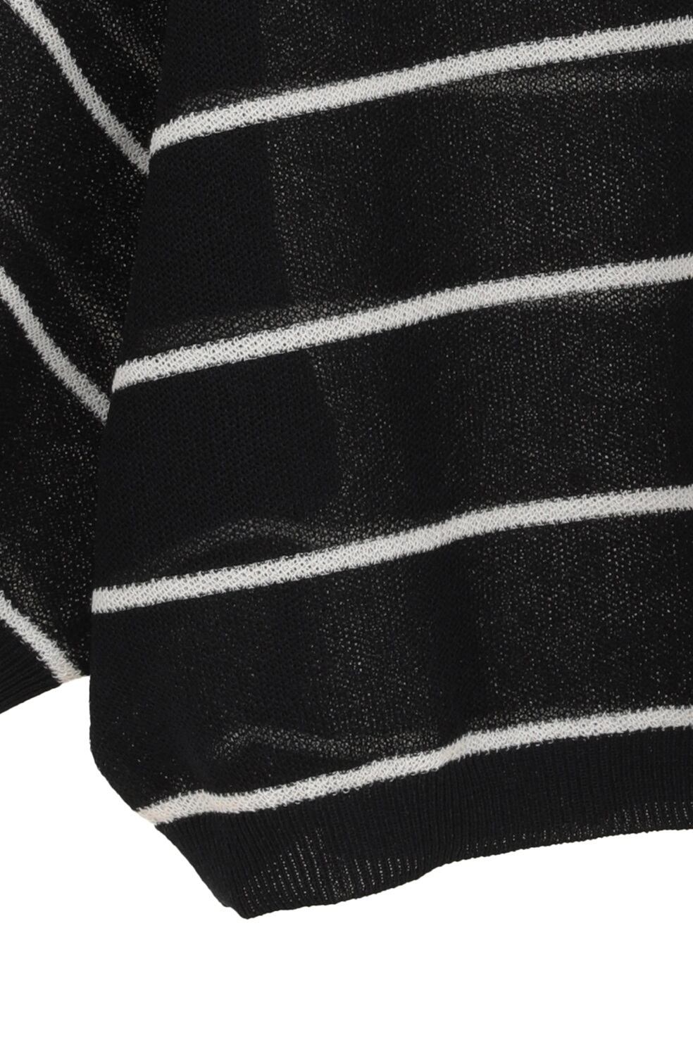 CLANE(クラネ) SPONGY SHEER POLO KNIT TOPS NAVY | サウスオレンジ