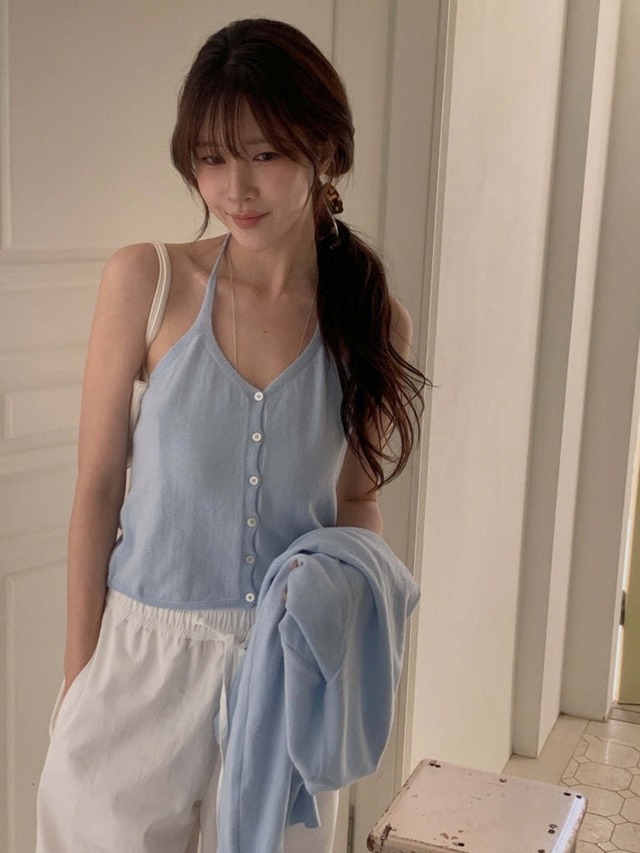 (予約) miel / Basic halter tank top 5color