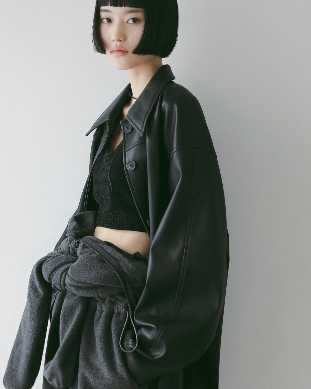 anuke 】Ecoleather Over Jacket | valance 福井｜レディース