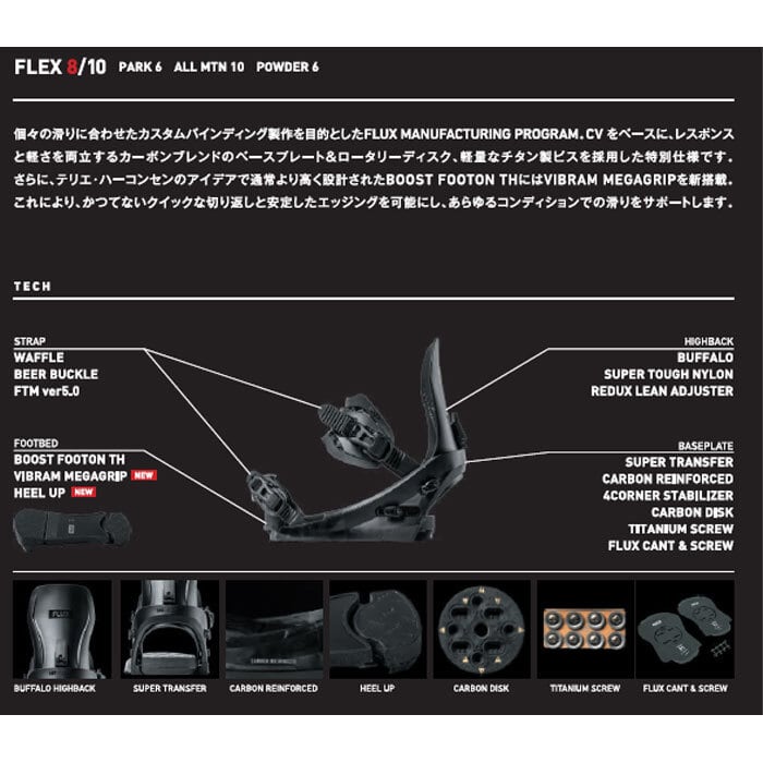 予約 26-27 FLUX フラックス CV MF-11 ビンディング バインディング