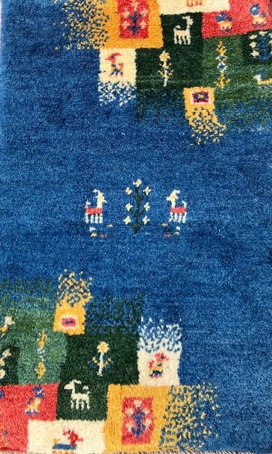 ペルシャ絨毯　ギャッベ　サイズ約49×77㎝ - 画像5