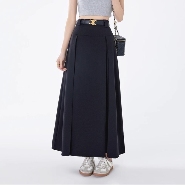 tucked A-line skirt　10445