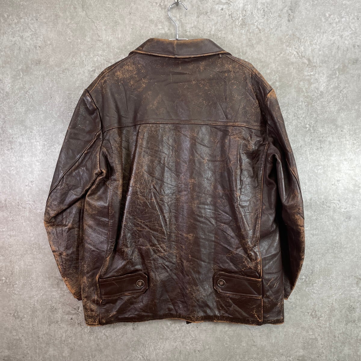 h*y様 columbia　レザーカーコート　レザージャケット　古着　ブラウン 50〜60年代 フランス レザー カーコート メンズXL相当 古着 50s 60s