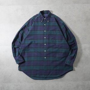 90s Ralph Lauren black watch shirt "The Big Oxford" [L] 古着