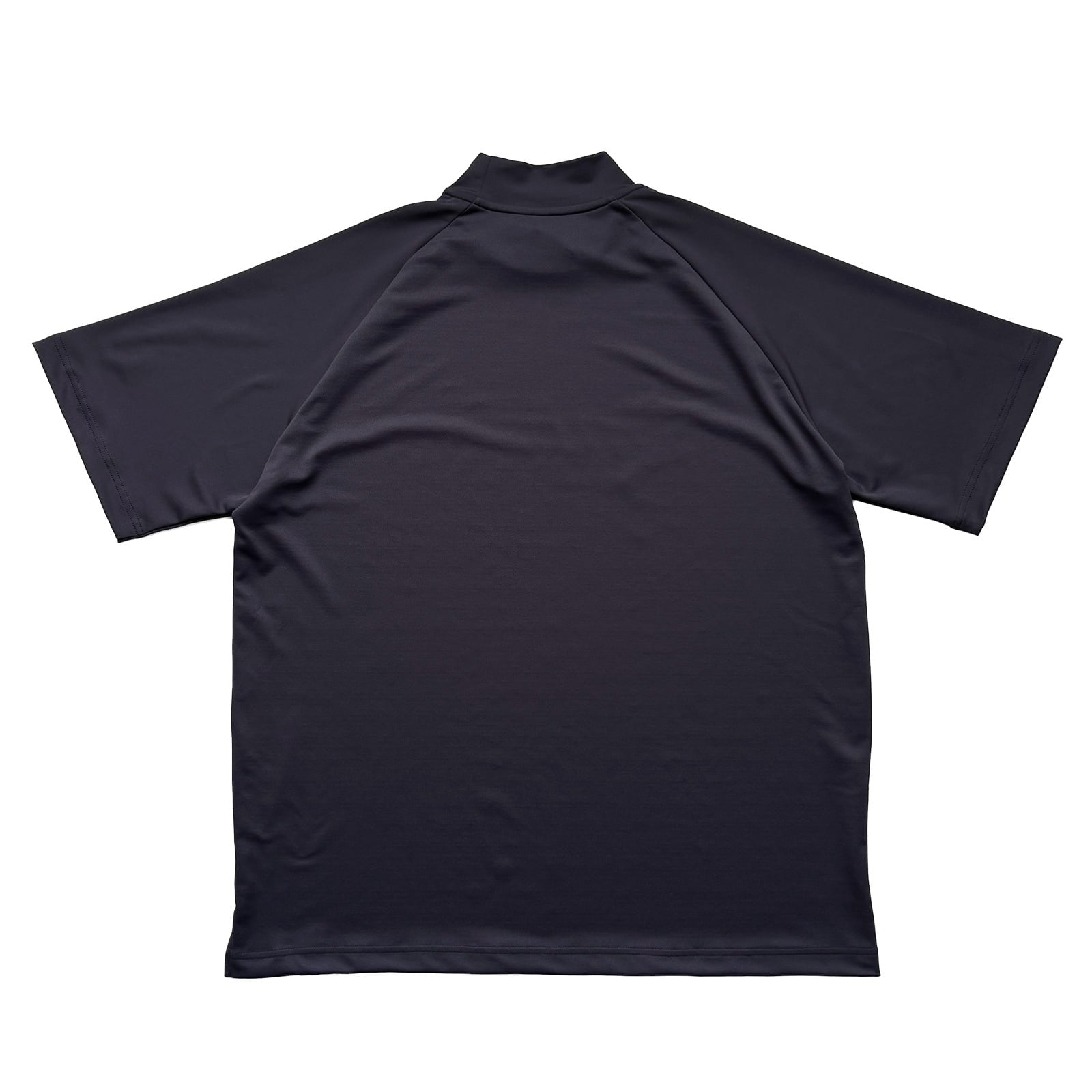 ［ 8G SHOOT ］モックネック半袖 チャコール/ブラック XL BASEBALL LOGOPRINT MOCK NECK SHIRT - CHARCOAL - | 8G SHOOT WEBSTORE