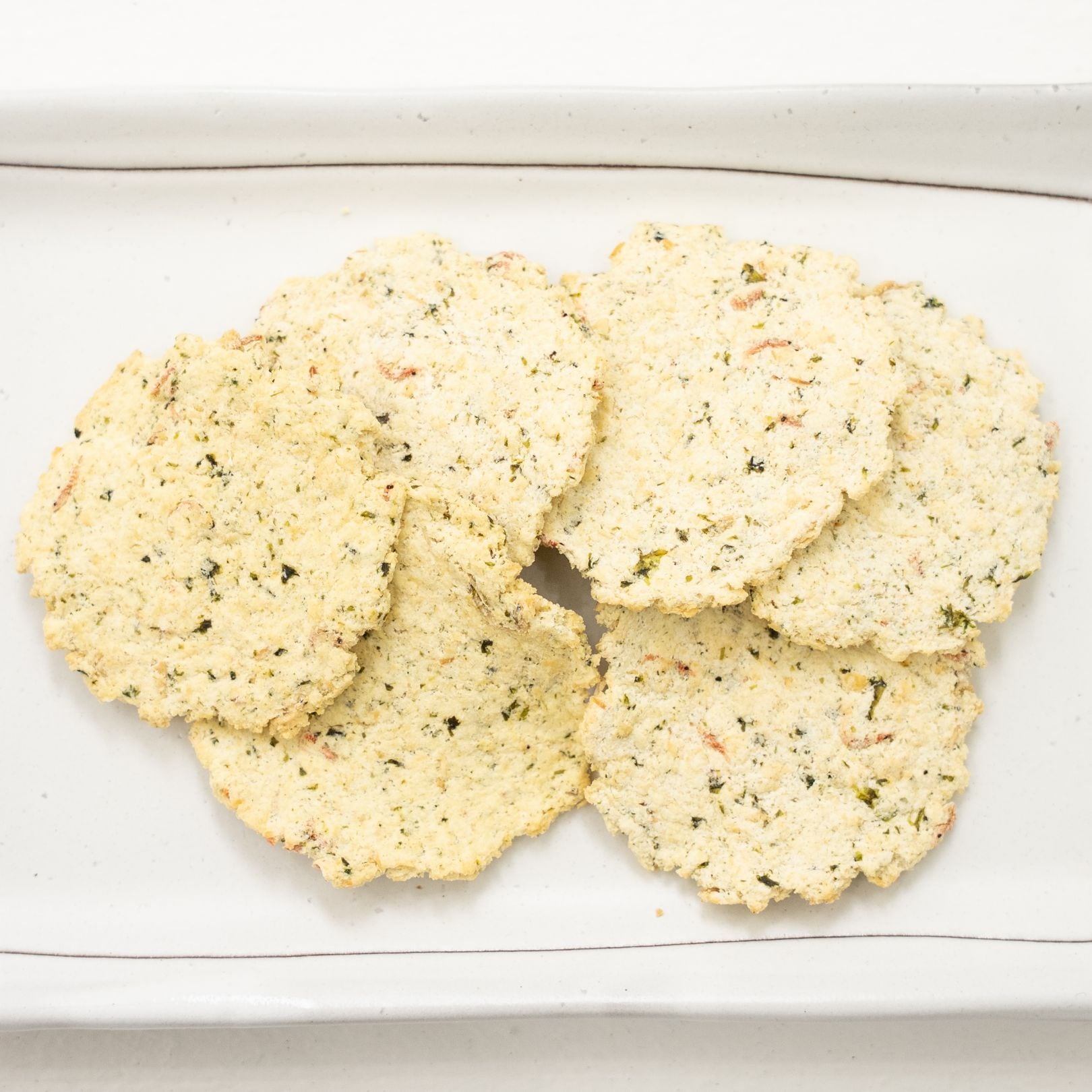 おからとエビちりめんのせんべい 25g（硬くないおやつ・豆乳と青のり入り）