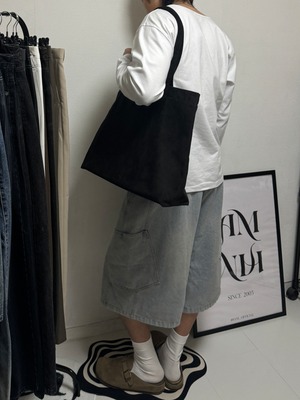 Muffin Premium Suede Tote Bag (3color)
