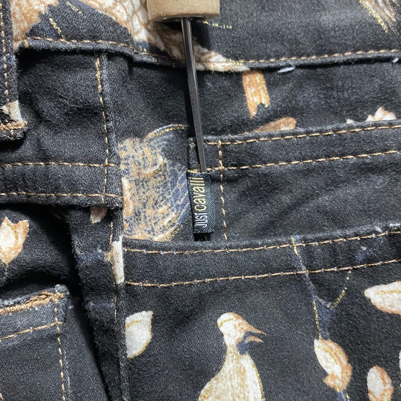 JUST CAVALLI floral print flair pants