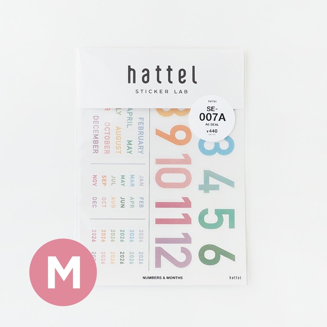 SE-007A｜小さなナンバーシール｜ニュアンス｜hattel
