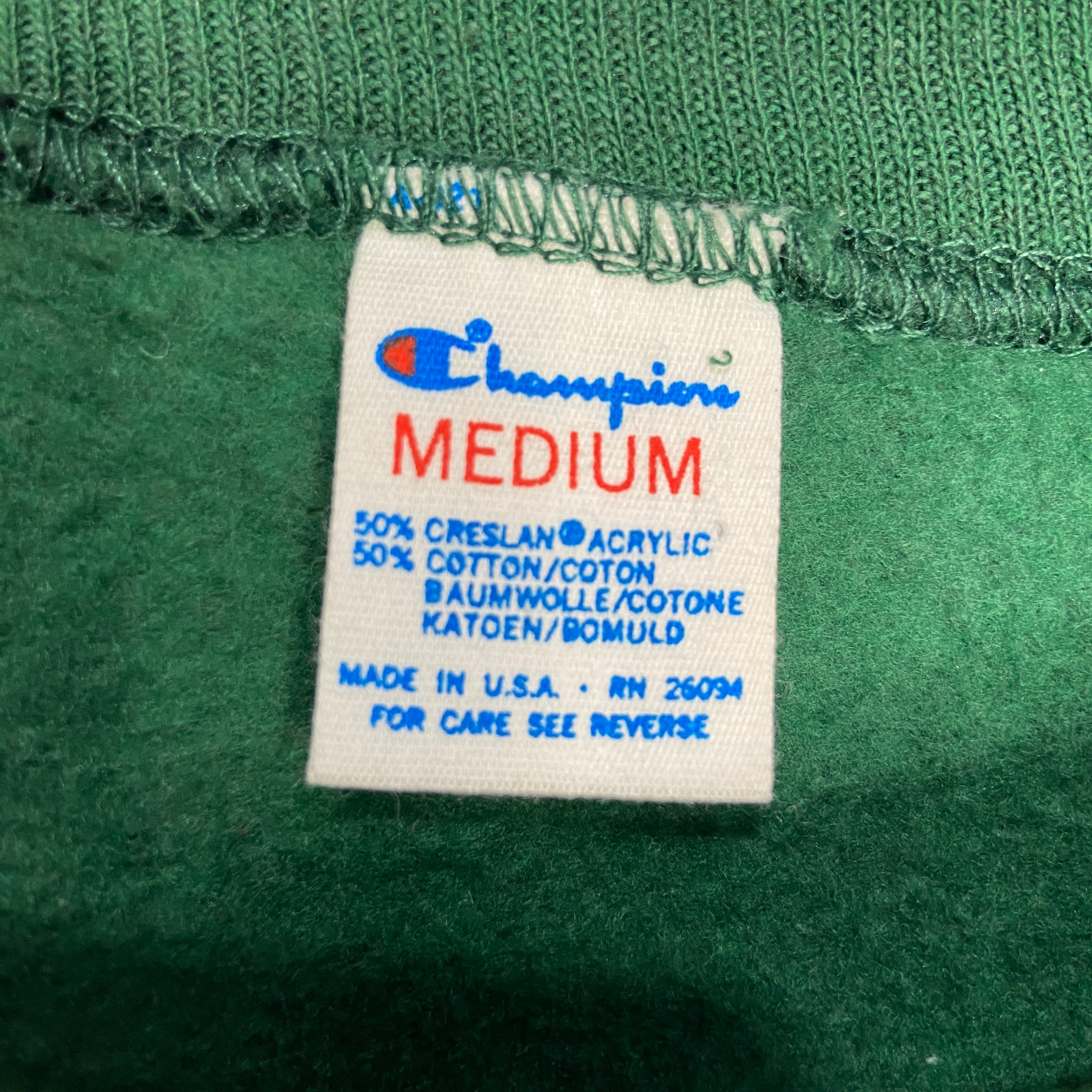 80s USA製 champion カレッジスウェット トリコタグ M 緑 | 古着屋 Uan