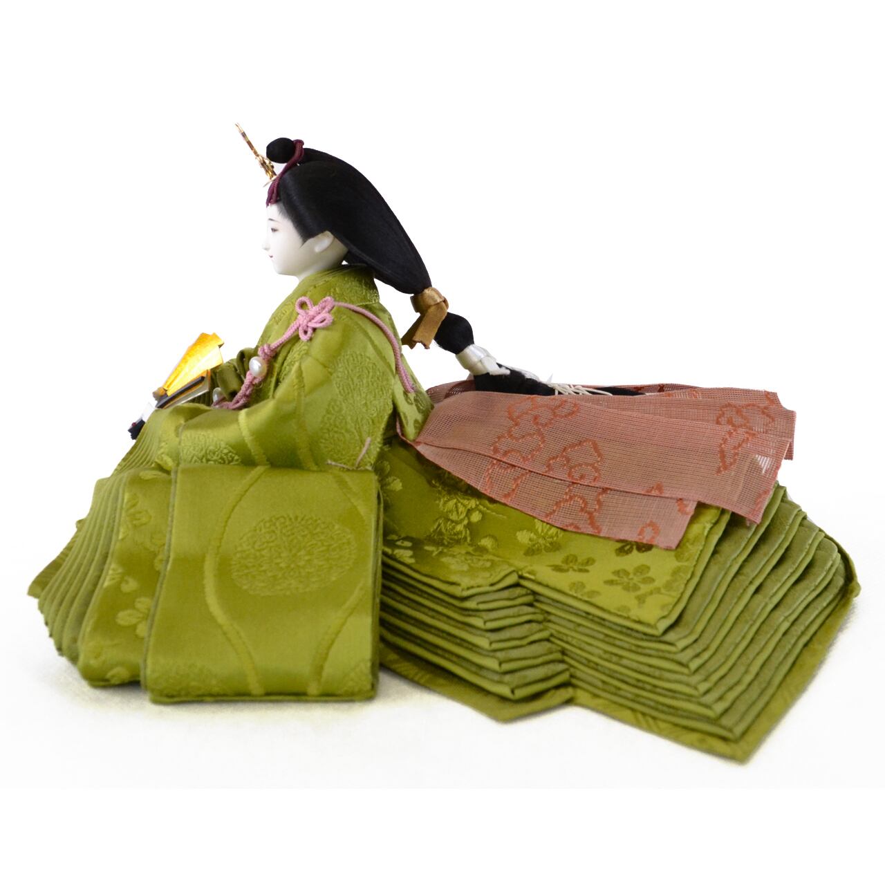 人形作家「清水久遊」作   無垢・緑(正絹)