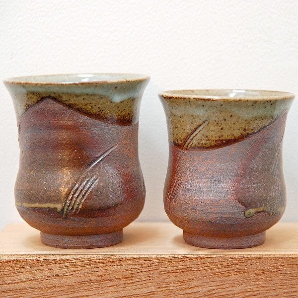 【値下げ】益子焼　夫婦湯飲み 益子焼｜▽夫婦湯呑み・煎茶カップ・急須,夫婦湯呑み・湯飲み | 益子焼