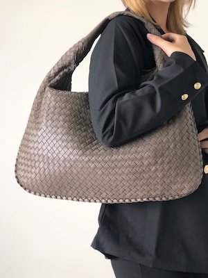 Bottega Veneta ボッテガ・ヴェネタ イントレチャート レザー ホーボーバッグ ショルダーバッグ ベージュ vintage ヴィンテージ オールド ritud4