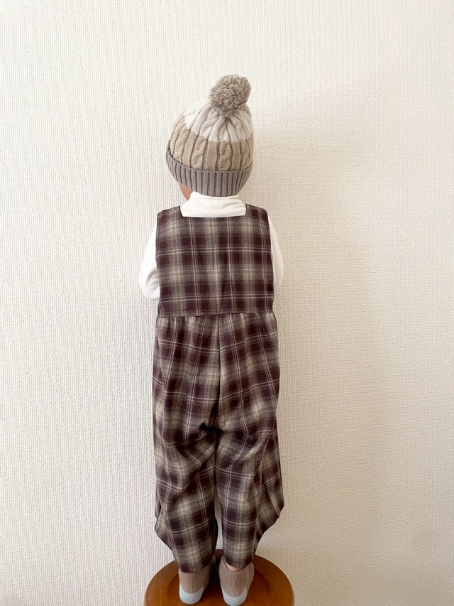 【即納】the beige / Suspender pants