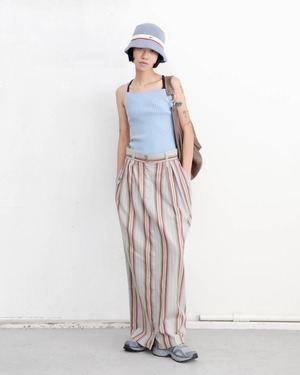 1990s Dries Van Noten - stripe cotton skirt