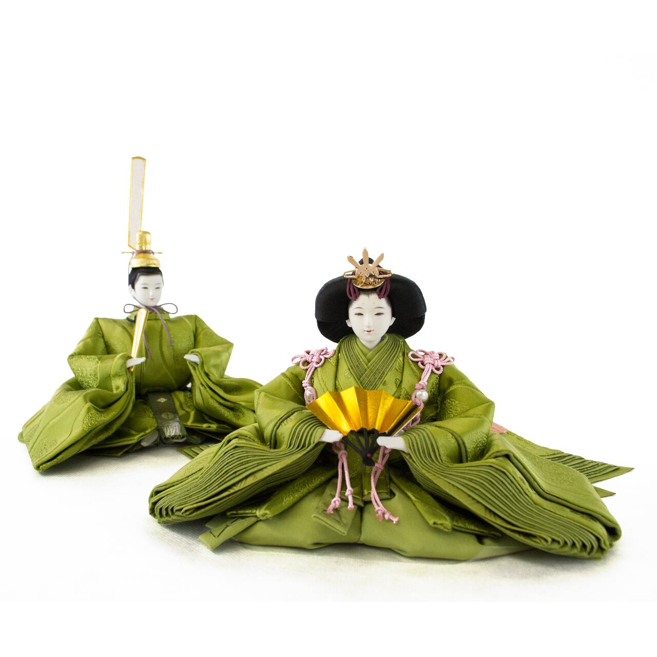 人形作家「清水久遊」作   無垢・緑(正絹)