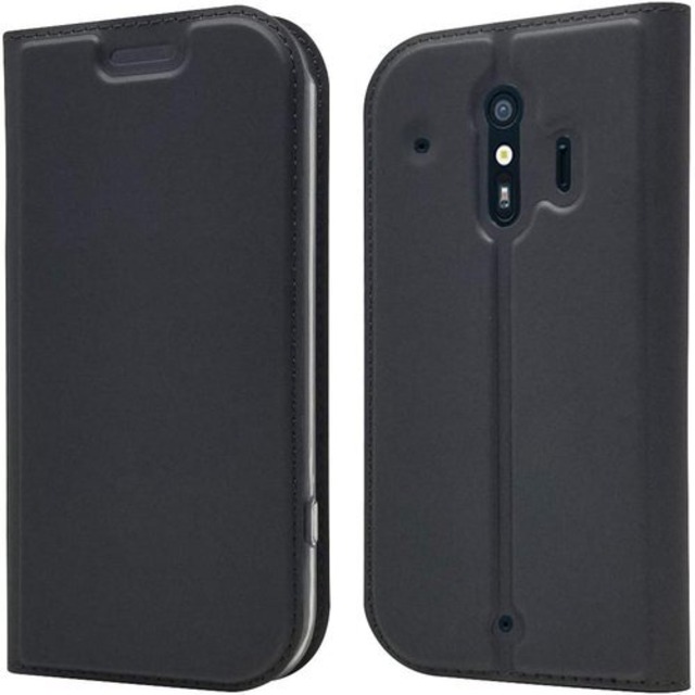 Fujitsu 富士通 らくらくスマートフォン me F-01L / F-42A 4.7型 ケース 手帳型 Zouzt 高級PUレザー 内蔵マグネット カード収納 スタンド機能 4色 深い灰 230