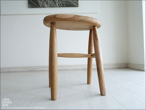 チーク無垢材 スツールbeans / N002 椅子 イス ナチュラル カフェチェア 無垢材スツール ナチュラル 手作り家具  idabeans