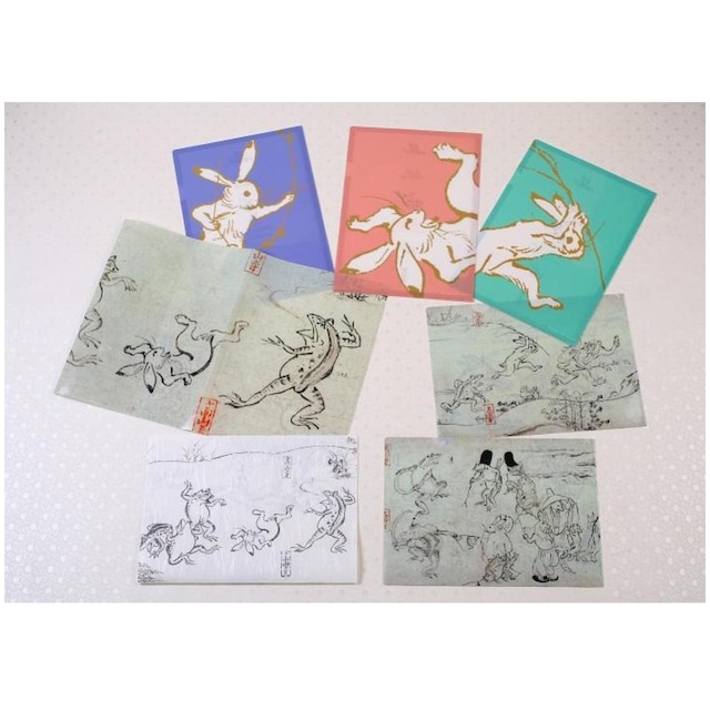 国宝 鳥獣戯画と愛らしきの日本の美術／クリアファイルセット2(A4サイズ5種＋3面＋和紙ファイル)