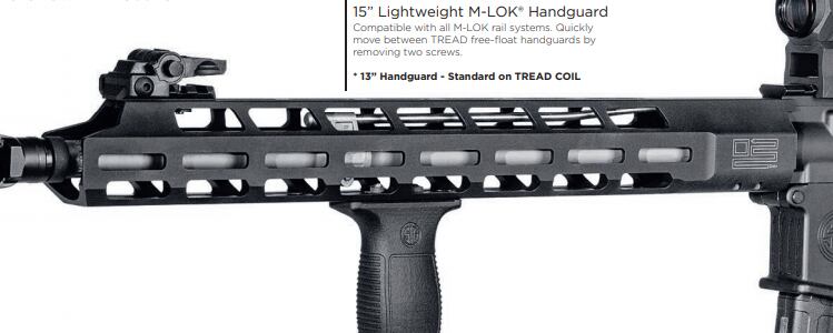 SIG SAUER】TREAD 15-INCH M-LOK HANDGUARD BLK SIG SAUER TREAD 15