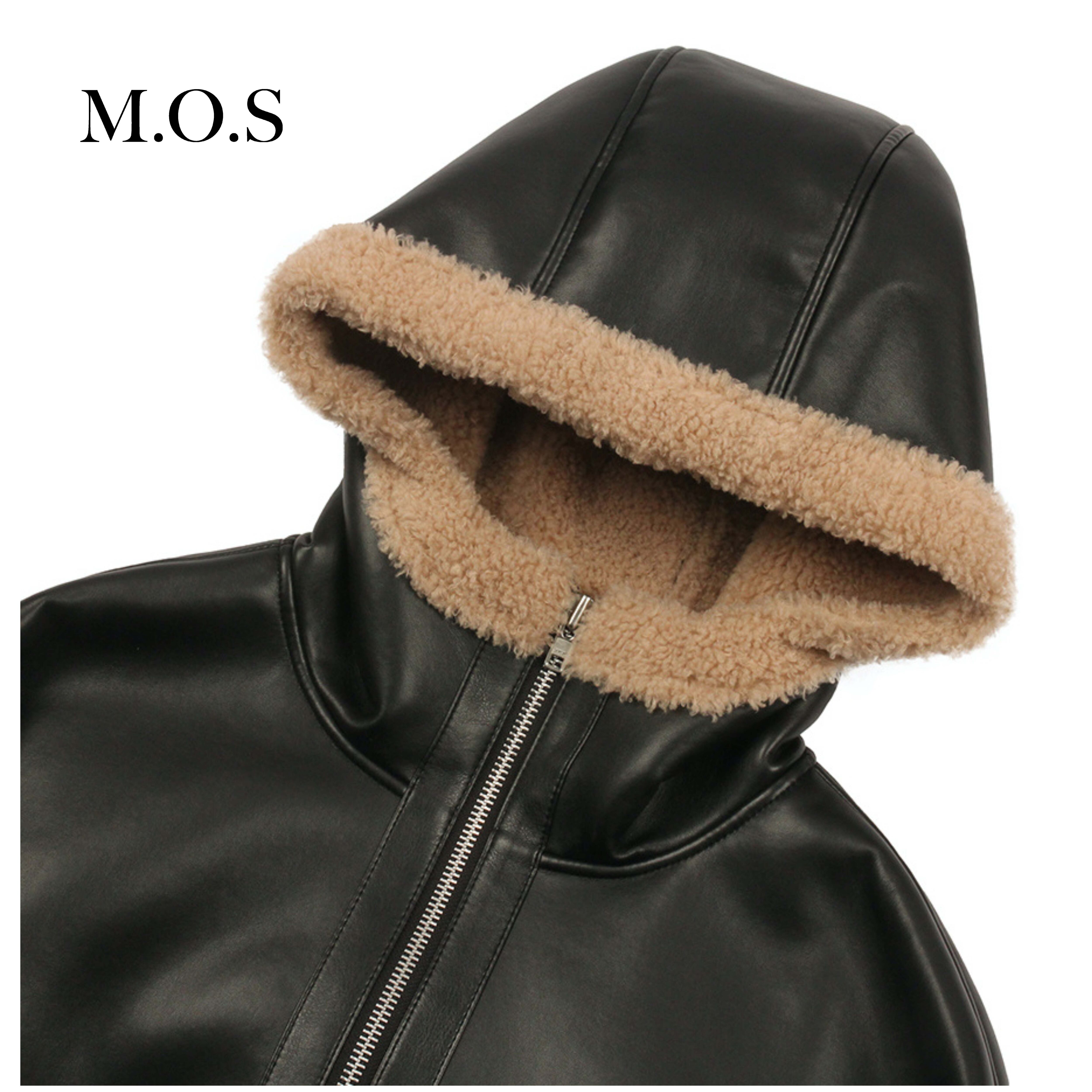 ☆DOFFJASON☆Solid hoodie mouton jacket | M.O.S