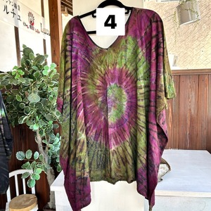 渋めゆったりタイダイポンチョ