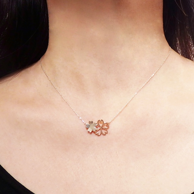 Sakura Blossom *〜桜のネックレス〜* (silver×pink gold)