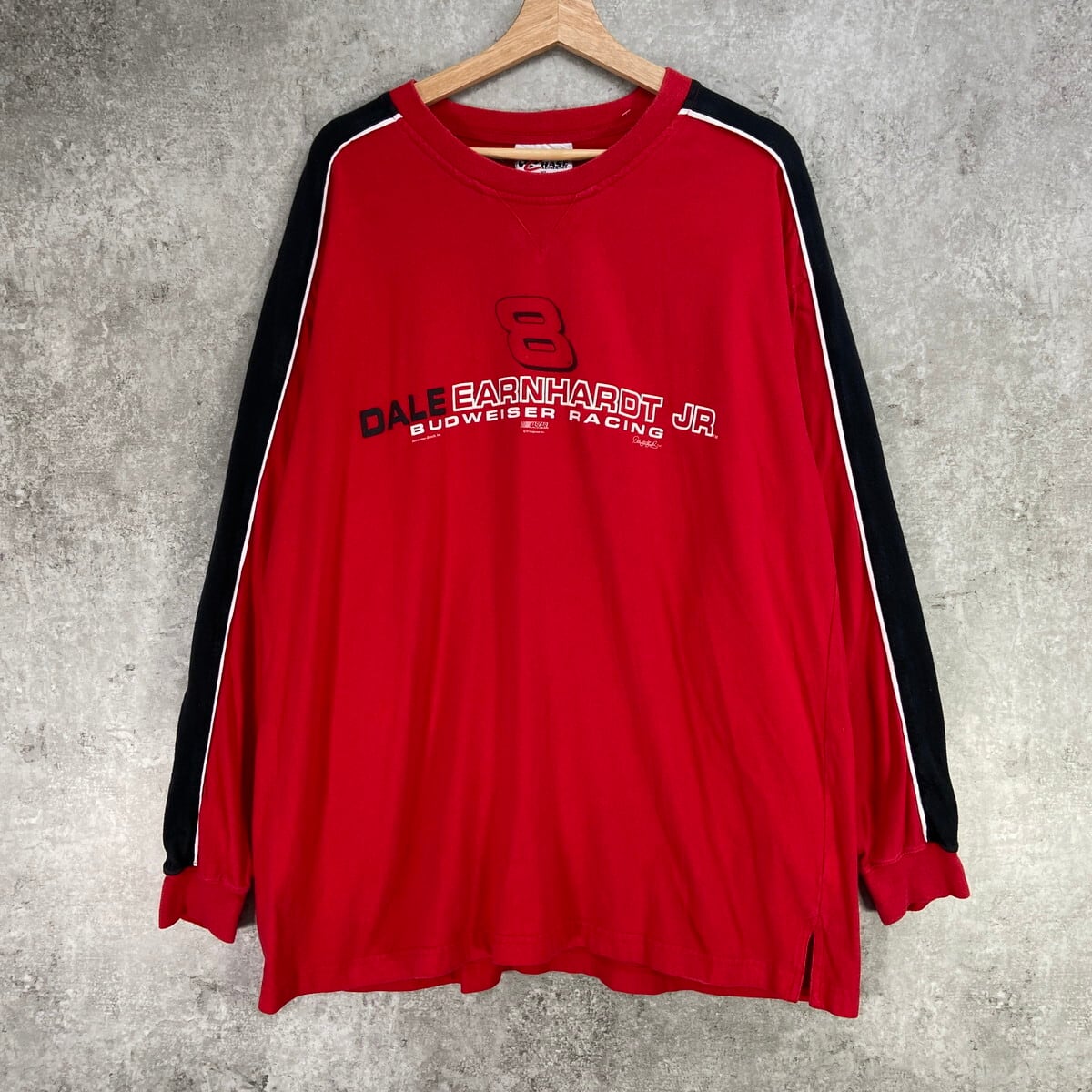 90s ナスカー ジ・インティミデーター デイル・アーンハート USA製 ラグ 90~00年代 NASCAR Dale Earnhardt, Jr プリント ロングTシャツ ロンT