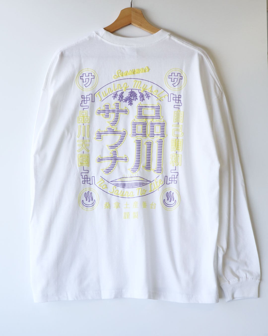 SAUVENIRコラボ 品川ネオン ロンT（白） | 品川サウナ｜公式オンライン