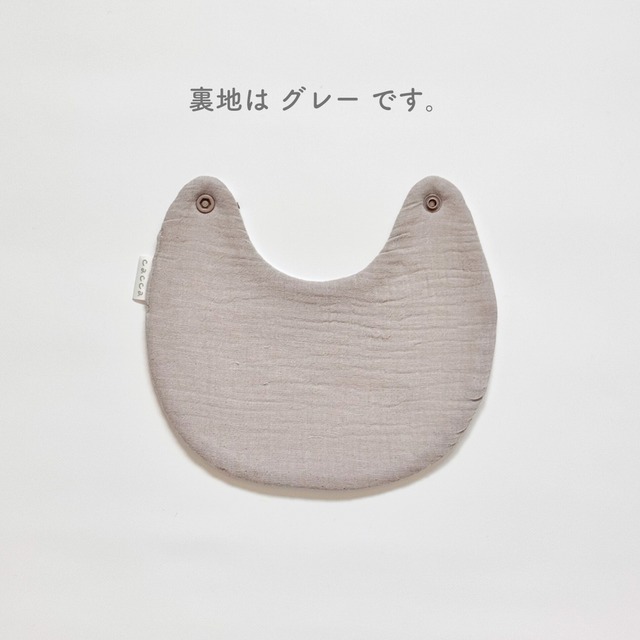 かえっこスタイ（ white moon ）/ ハンドメイド bib よだれかけ ビブ 韓国 韓国生地