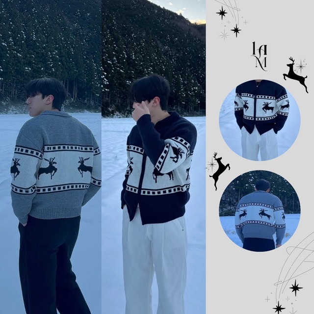 Bambi Look Zip-up Knit (2color)