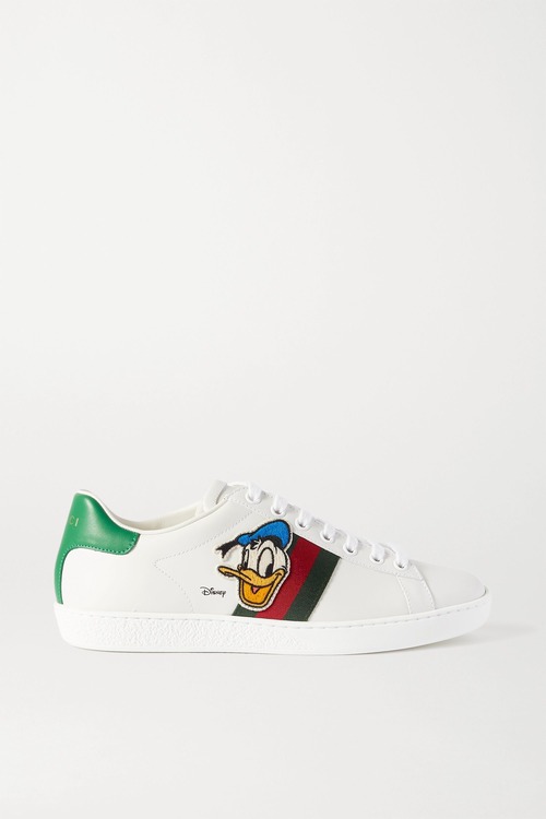 GUCCI　Ace　ディズニーアップリケ　キャンバスレザースニーカー