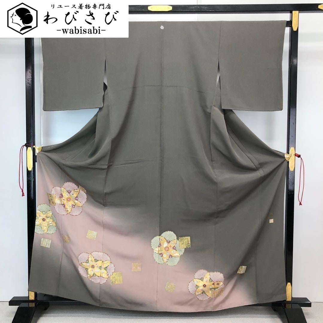 色留袖　未使用品　一つ紋　作家物　茶系　高松塚壁画　着物　／342 色留袖 未使用品 一つ紋 作家物 茶系 高松塚壁画 着物 ／342の通販 by