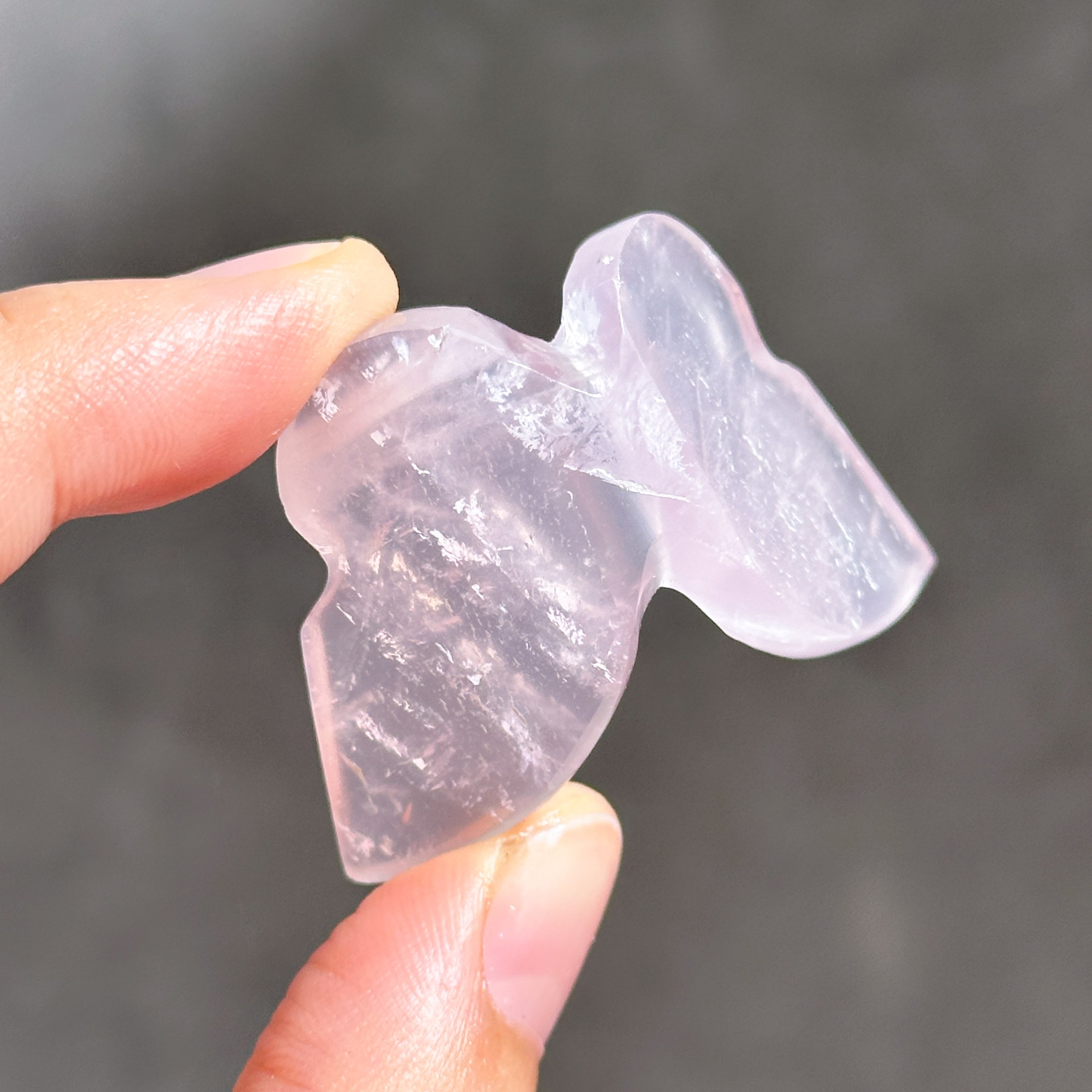 ローズクォーツ 3D蝶 12◇ Rose Quartz Butterfly ◇天然石・鉱物