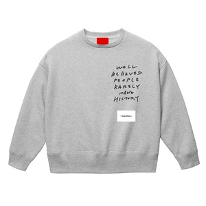 OVER SILHOUETTE SWEAT CREW NECK H GRAY