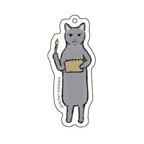 猫ロシアンブルー】オリジナルキーホルダー | ヘルシーアニマルズ