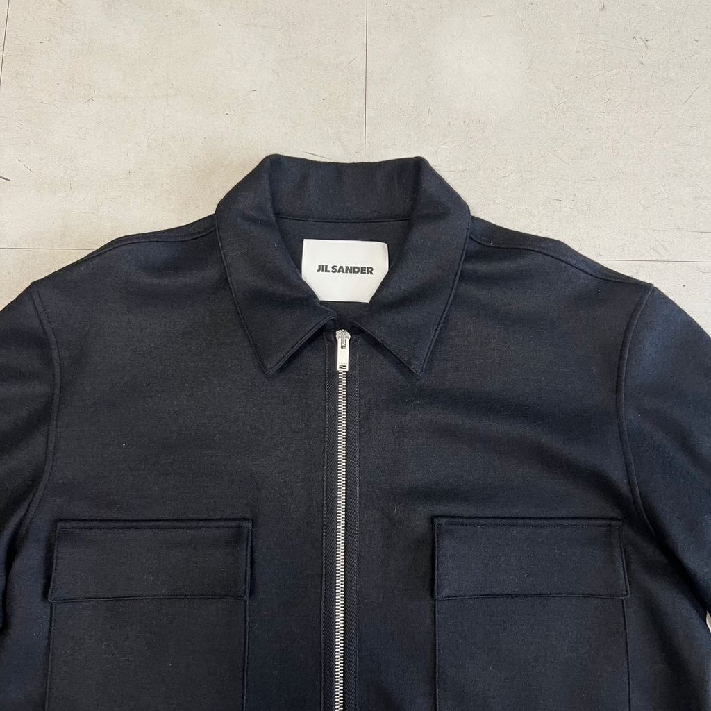 JIL SANDER ジルサンダー 22AW WOOL MELTON JACKET ウール ジップ