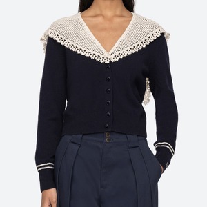SEA NY　MARIE CARDIGAN　NAVY