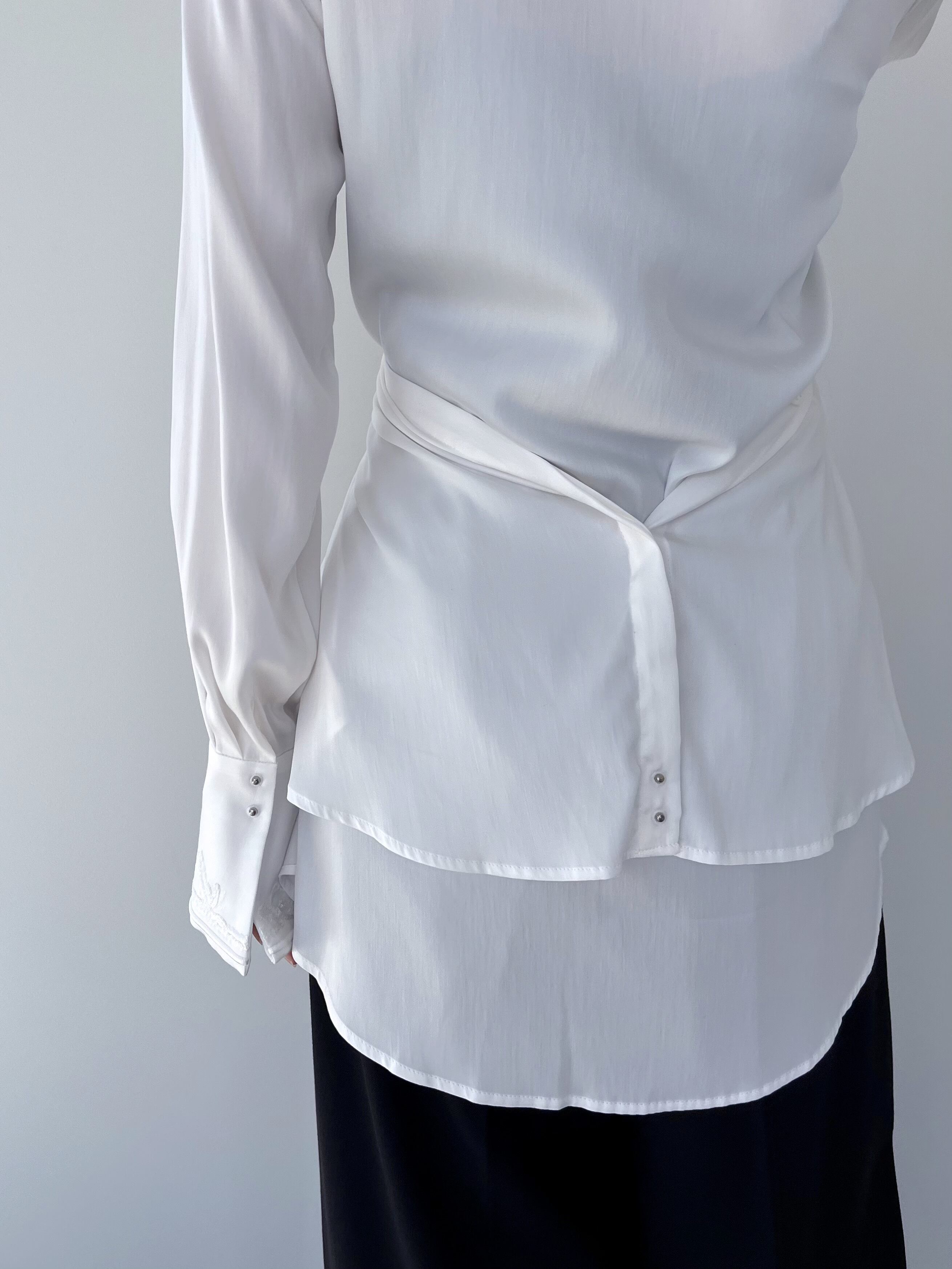 ミューラル　Framed embroidery wrap shirt　24AW MURRAL Framed embroidery wrap shirt | KOKO