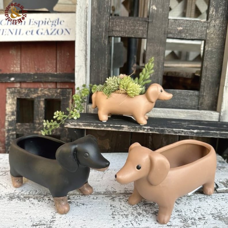 ちいさなダックスのテラコッタポット｜ S・Mサイズ | 雑貨zakka-candy