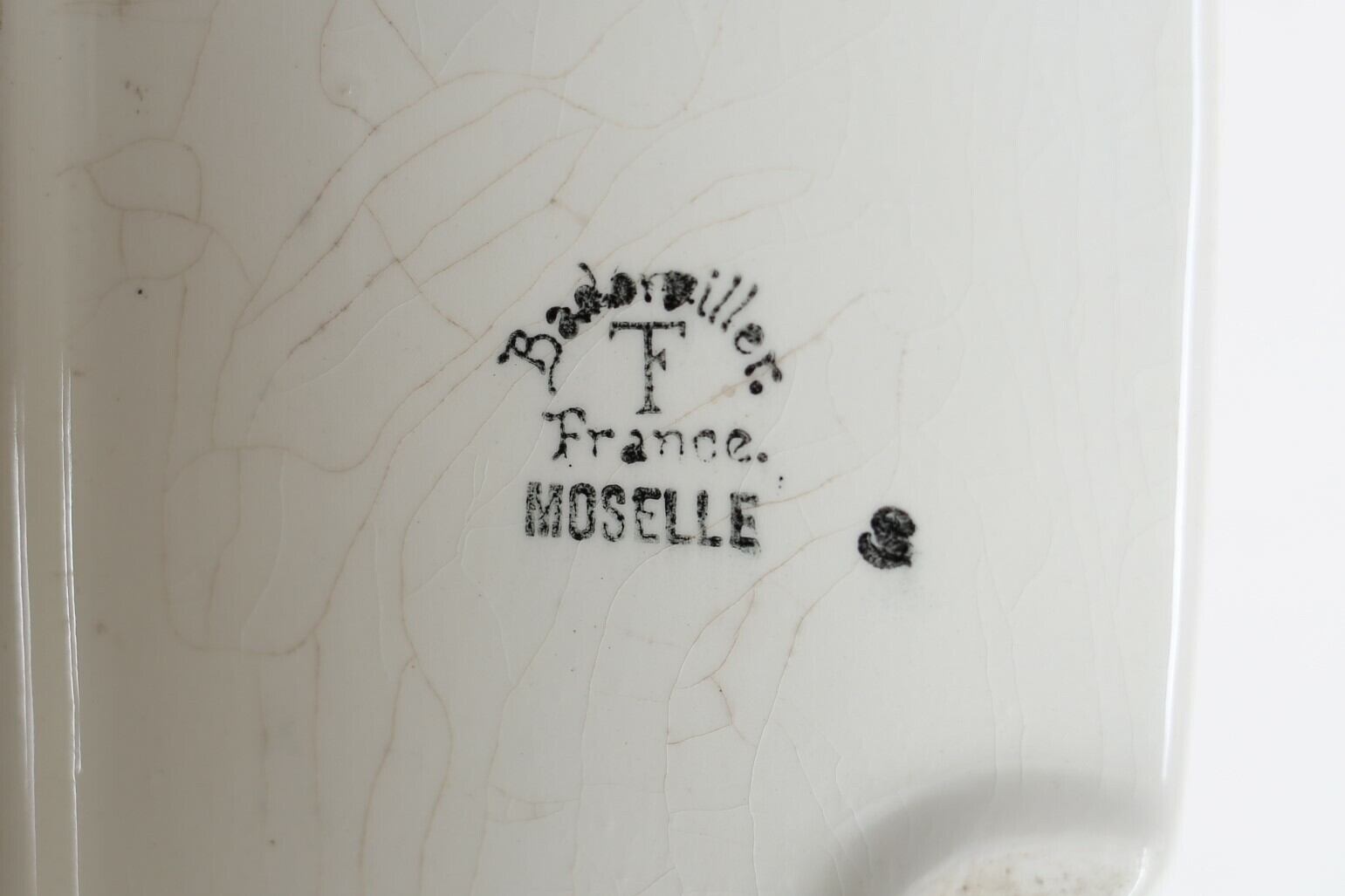 フランス アンティーク ヴィンテージ Badonviller 陶器製 SEL缶 「ROSE