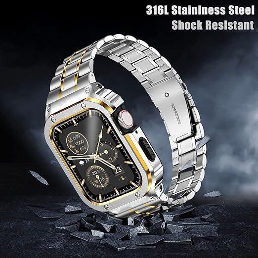 G2#Apple Watch ステンレスバンド画面保護カバーキラキラケース G2#Apple Watch ステンレスバンド画面保護カバーキラキラケース