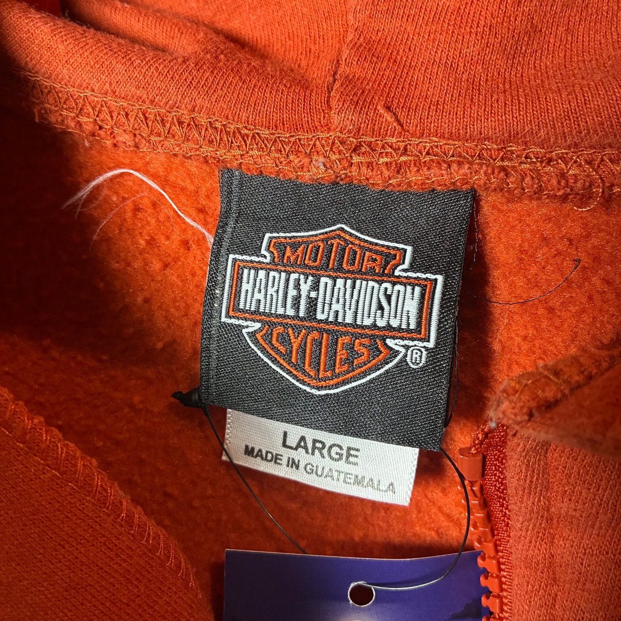 00s Harley-Davidson / ハーフジップパーカー / HD / MIAMIフロリダ / バックプリント / オレンジ