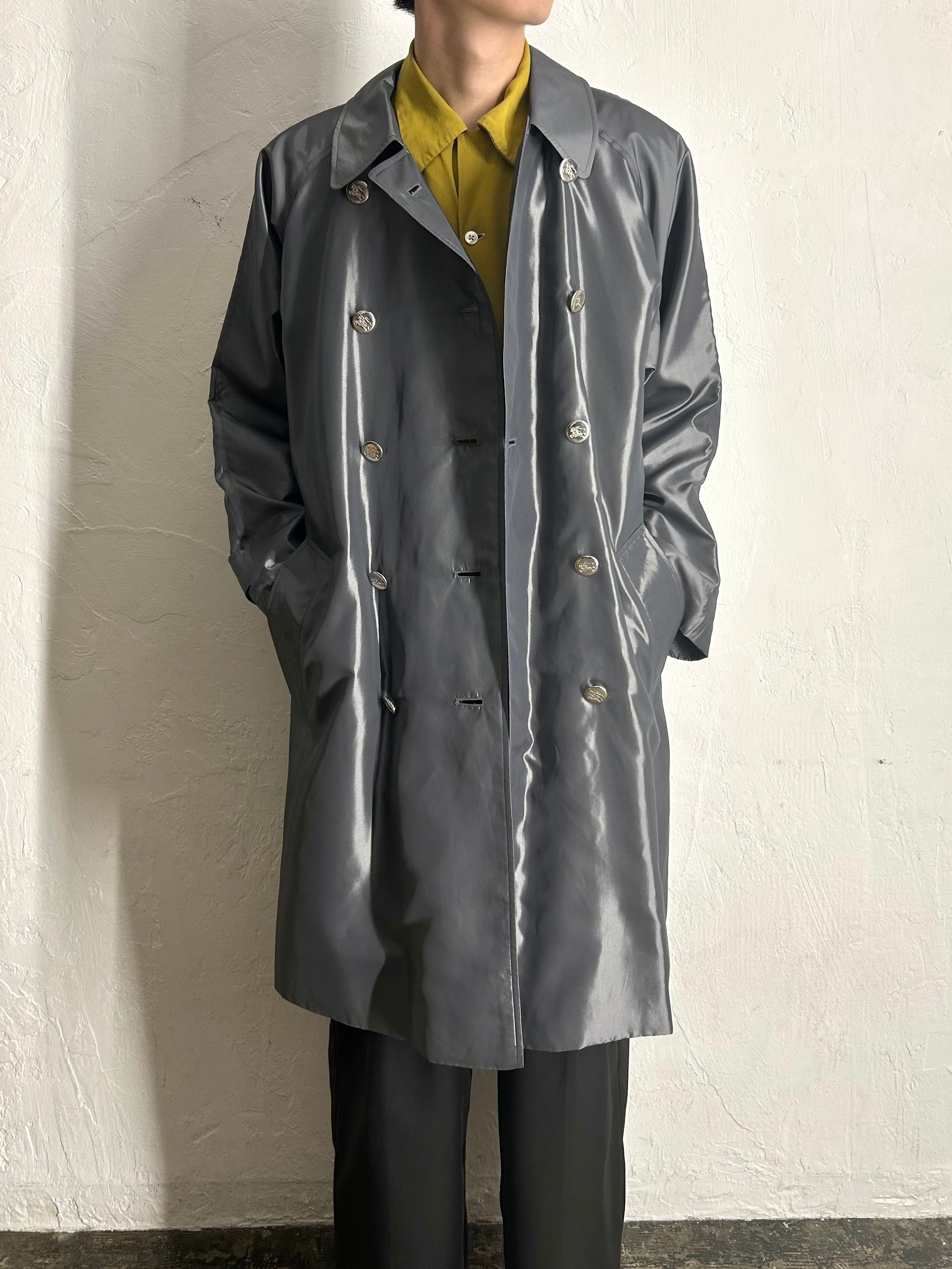 80s Burberry "Silver" Trench Coat ENGLAND製