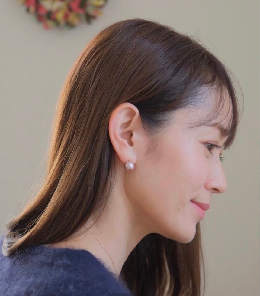 k18 ピンクラベンダーパール ピアス | coccole