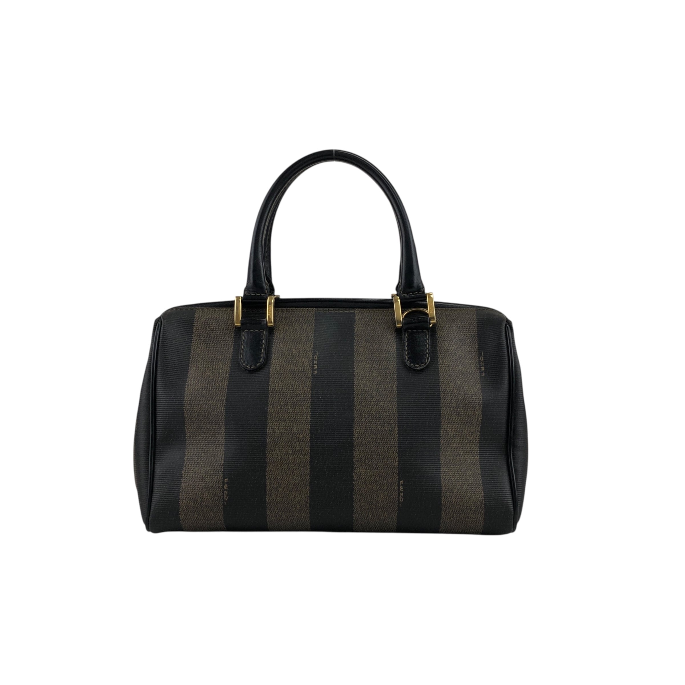 FENDI フェンディ ペカン PVCカーフ レザー ガーメントバッグ FENDI フェンディ ペカン柄 ハンドバッグ ブラウン ブラック PVC