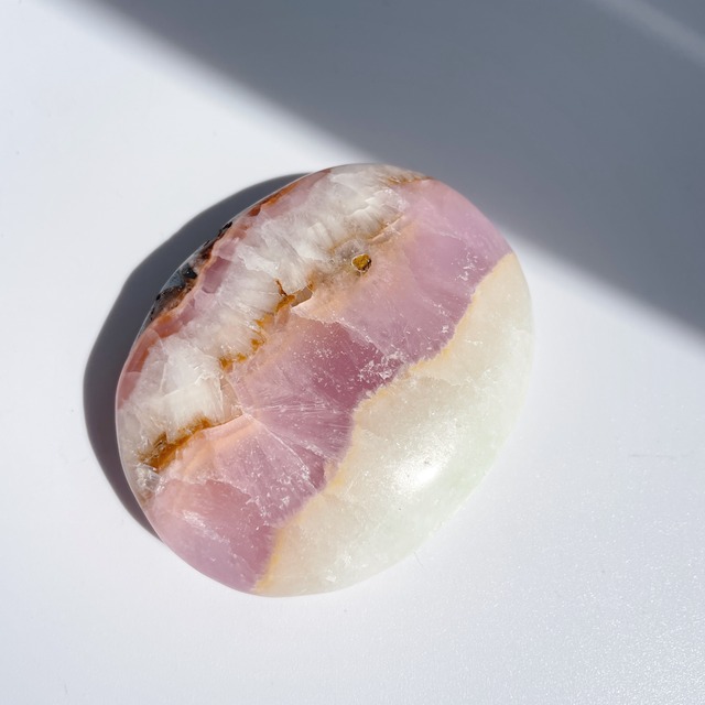 ピンクアラゴナイト パームストーン08◇Pink Aragonite Palm Stone◇天然石・鉱物・パワーストーン