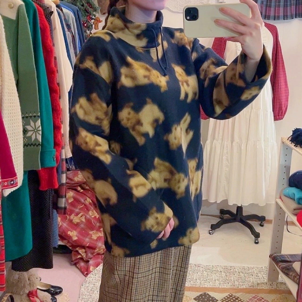 dog high neck fleece pullover