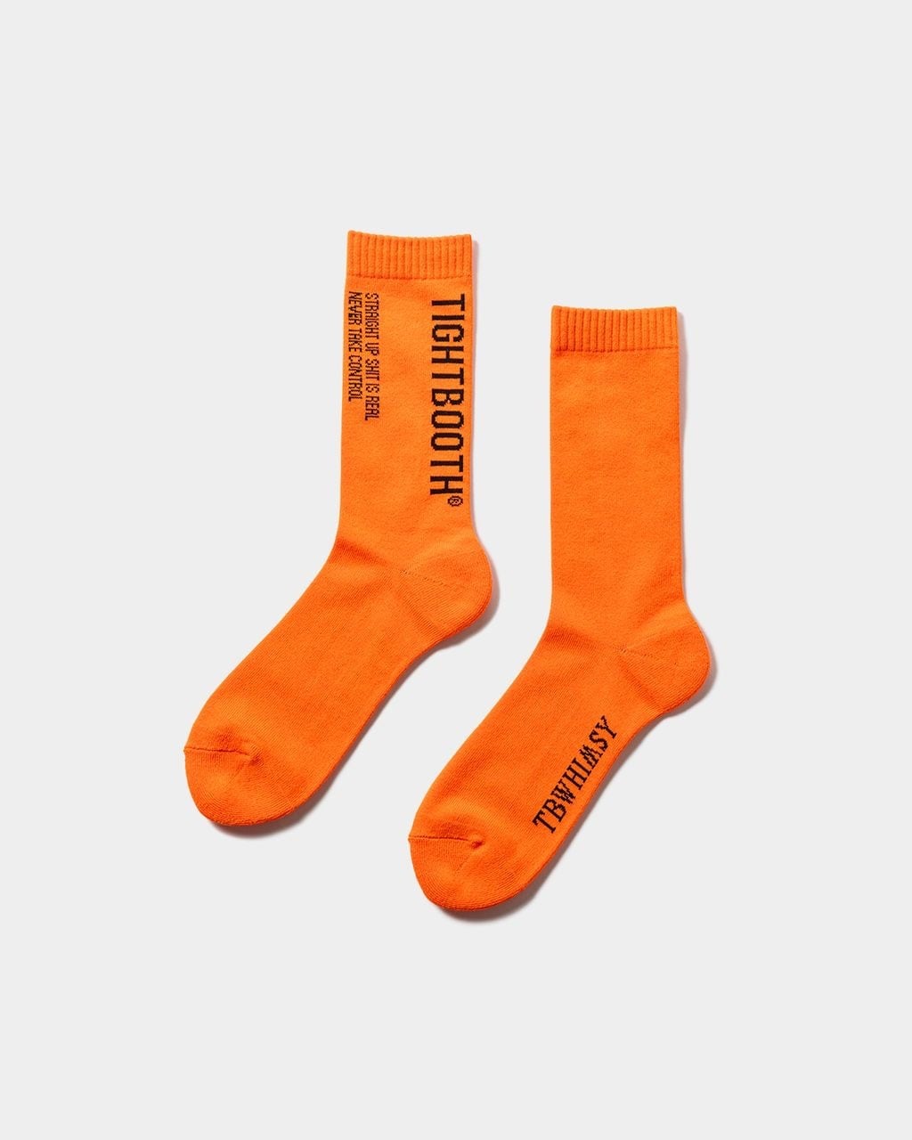TIGHTBOOTH / LABEL LOGO SOCKS / ORANGE